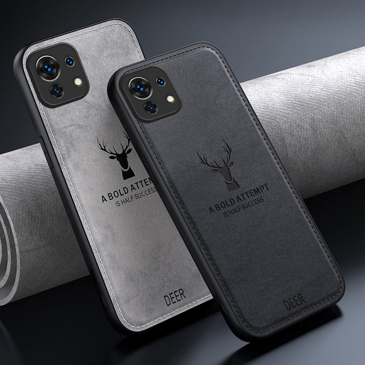For Xiaomi Mi 11 Case Deer Pattern Leather Coated PC+TPU Phone Cover Cloth Texture For Xiaomi Mi 11 Case Deer Pattern Leather Coated PC+TPU Phone Cover Cloth Texture